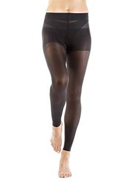 Relaxsan Mikrofasern 880ML (Schwarz, 1-S) Leggings mit abgestufter Kompression 18-22 mmHg 140 Den - Strumpfhose ohne Fuß von Relaxsan