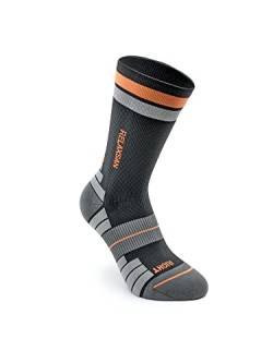 Relaxsan Sport Socks 801 (Grau/Orange, L) Unisex Sport Socken für Männer und Frauen von Relaxsan