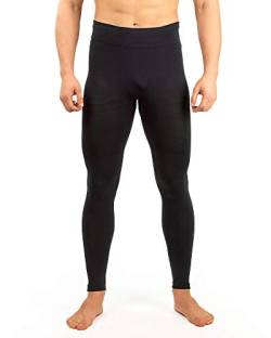 Relaxsan Zero 3000 (Schwarz, L) Thermo Unterhose Lang Leggings Herren Thermounterwäsche Ultraleicht atmungsaktiv aus Dryarn-Faser und Merinowolle von Relaxsan