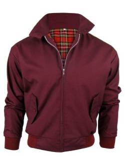 Relco Harrington Jacke Dunkelrot mit Futter Tartan Rot - M von Relco