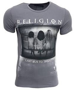 Religion Clothing Herren T-Shirt Last Bus (XXL, Shark) von Religion