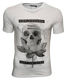 Religion Clothing Herren T-Shirt Lotus Skull-Weiss-M von Religion