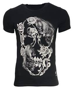 Religion Clothing Herren T-Shirt Panther Skull (L, Black) von Religion