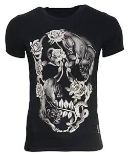 Religion Clothing Herren T-Shirt Panther Skull (M, Black) von Religion