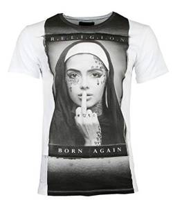 Religion Herren T-Shirt Born Again (XXL, Weiß) von Religion