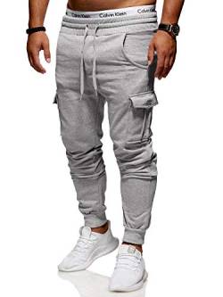 Rello & Reese Cargo Trainingshose Sporthose Cargo Freizeithose Jogger Chino T-31 [Grau, XXL] von Rello & Reese