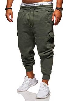 Rello & Reese Cargo Trainingshose Sporthose Cargo Freizeithose Jogger Chino T-31 [Khaki, L] von Rello & Reese