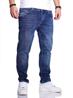 Rello & Reese Herren Jeans Straight Fit Denim Hose Regular Stetch JN-221 [Blau-5, W34/L34] von Rello & Reese