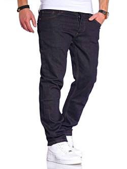 Rello & Reese Herren Jeans Straight Fit Denim Hose Regular Stetch JN-221 [Dunkelblau2, W30/L32] von Rello & Reese