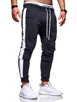 Rello & Reese Herren Jogginghose Trainingshose Hose Sporthose JG-3015 [Dunkelgrau, XL] von Rello & Reese