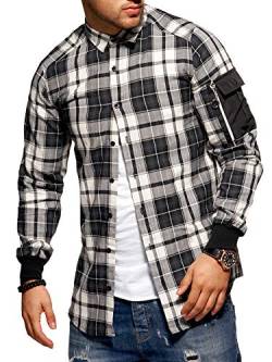 Rello & Reese Herren Overshirt Hemd Kariert G-1005 [Schwarz, M] von Rello & Reese