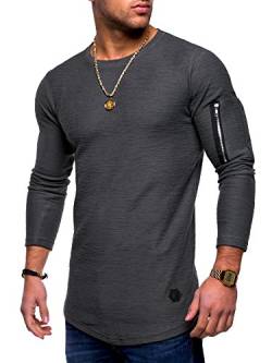 Rello & Reese Herren Oversize Sweatshirt Pullover Hoodie MT-7310 [Dunkelgrau, L] von Rello & Reese