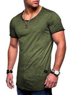 Rello & Reese Herren Oversize T-Shirt Crew Rundhals MT-7103 (Khaki Wash, XL) von Rello & Reese