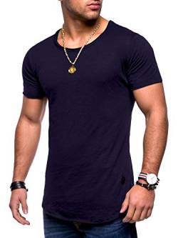 Rello & Reese Herren Oversize T-Shirt Crew Rundhals MT-7103 (Navy, L) von Rello & Reese