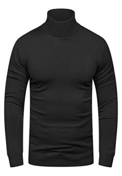 Rello & Reese Herren Rollkragenpullover Strick-Pullover Rolli Sweatshirt Feinstrick 22289 [Schwarz, S] von Rello & Reese