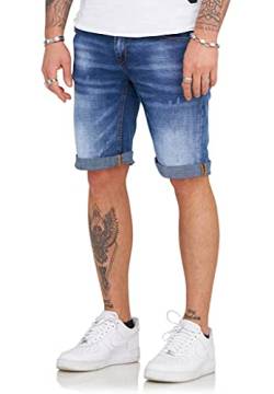 Rello & Reese Herren Shorts Jeansshorts Jeans Kurze Hose Destroyed Parts G619 [W36, Blau] von Rello & Reese