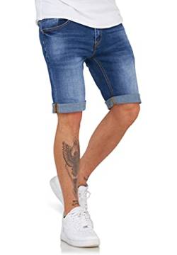 Rello & Reese Herren Shorts Jeansshorts Jeans Kurze Hose YA537 [W32, Blau] von Rello & Reese