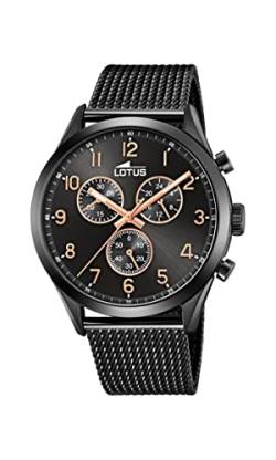 Lotus Herren Chronograph Quarz Uhr mit Edelstahl Armband 18639/1 von Relojes Lotus