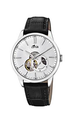 Lotus Uhr Für Herren 18536/1 Automatico Silber Edelstahl Case SchwarzLeder Band von Relojes Lotus