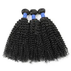 RemeeHi Afro Kinky Curly Hair Weft Extensions Curly Hair Tressen Natural Black Hair Extensions for Women 35,6 cm von RemeeHi