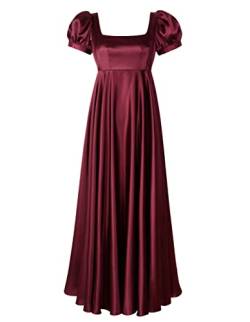 Regency-Kleider für Damen, Bridgerton-Kleid, Jane Austen, Ballkleid, Empire-Taille, Burgunder, 48 von Reminisce Boutique