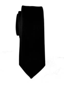 Remo Sartori - Damen-Krawatte, schmal, aus einfarbigem Samt, Breite 5,5 cm, Made in Italy, Schwarz , Einheitsgröße von Remo Sartori