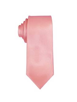 Remo Sartori - Schmale, schmale Krawatte aus Seide, einfarbig, Breite 6 cm, hergestellt in Italien, für Herren, Rosa, Einheitsgröße von Remo Sartori