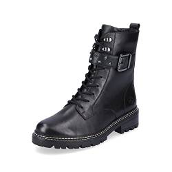 Remonte Damen Biker Boots D0B73, Frauen Stiefeletten,lose Einlage,bootee,booties,halbstiefel,kurzstiefel,uebergangsschuhe,schwarz,37 EU / 4 UK von Remonte