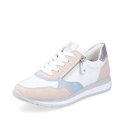 Remonte Damen D0H01 Sneaker, Rose/Weiss/Aqua/Silver/Weiss / 80, 39 EU von Remonte