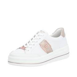 Remonte Damen D1C02 Sneaker, Weiss/Rosegold/White / 80, 37 EU von Remonte