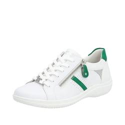 Remonte Damen D1E01 Sneaker, Weiss/Smaragd/Silver/White / 80, 41 EU von Remonte