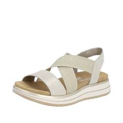 Remonte Damen D1J50 Sandale, Muschel/beige-Gold / 90, 38 EU von Remonte