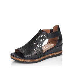 Remonte Damen D3056 Sandale, schwarz, 38 EU von Remonte