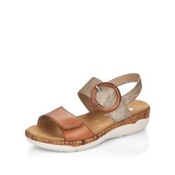 Remonte Damen R6853 Sandale, noccia/lehm-metallic / 90, 36 EU von Remonte