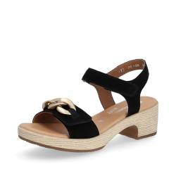 Remonte Damen Riemchensandalen D0N55, Frauen Sandalen,strandschuhe,sandaletten,sommersandalen,absatz,sommerschuhe,freizeitschuhe,schwarz (02),37 EU von Remonte