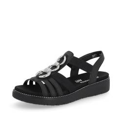 Remonte Damen Riemchensandalen D2073, Frauen Sandalen,lose Einlage,sandaletten,gladiatoren-sandalen,sommerschuhe,freizeitschuhe,schwarz (02),38 EU von Remonte