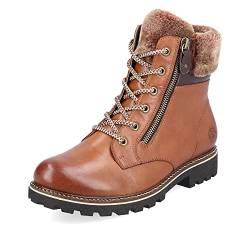 Remonte Damen Schnürstiefeletten D8463, Frauen Stiefeletten,lose Einlage,halbstiefel,kurzstiefel,uebergangsschuhe,braun kombi,38 EU / 5 UK von Remonte