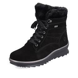 Remonte Damen Schnürstiefeletten R8477, Frauen Stiefeletten,lose Einlage,chukka,schnürboots,winterstiefel,warm,schwarz,36 EU / 3.5 UK von Remonte