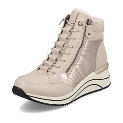 Remonte Damen Sneaker D0T72, Frauen Schnürschuhe,lose Einlage,Strassenschuhe,Schnuerung,Shoes,Low-tie,schnürschuhe,beige Kombi,38 EU / 5 UK von Remonte