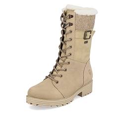 Remonte Damen Winterstiefel D0W72, Frauen Stiefel,lose Einlage,gefüttert,wasserdicht,boots,winterstiefel,beige,38 EU / 5 UK von Remonte