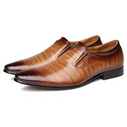 Remxi Herren Slipper Business Klassische Schuhe Brogues Formale Schuhe 5003 Braun 43 von Remxi