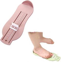 Renholin Fuß Measure Gauge Babyschuhe Passende Größe Messlineal Werkzeug für Säuglinge Kleinkinder Unisex Baby, Messlänge 6-20cm (Pink) von Renholin