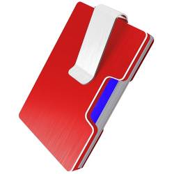 Kartenetui Damen elegant Aluminium mit RFID-Sicherheit Hohe Kapazitat Verschleißfest modernes Design kreditkartenetui Damen cardholder Damen rot von Renimove