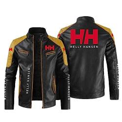 Renta Ubergangsjacke Herren, H.H Lederjacke Herren Motorrad, Motorrad Jacken Herren Winter-Yellow||5XL von Renta