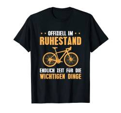 Herren Fahrrad Rentner Radfahrer im Ruhestand T-Shirt von Rente Deko Renteneintritt Zubehör Mann