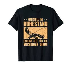 Herren Rente Angler im Ruhestand Rentner T-Shirt von Rente Deko Renteneintritt Zubehör Mann