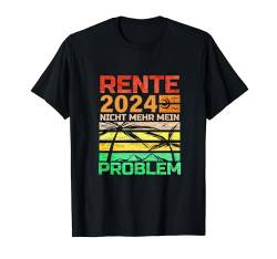 Rentner 2024 Rente für Ruhestand Abschied Opa Pension T-Shirt von Rente und Pension Shop