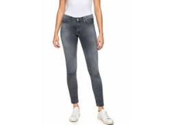 5-Pocket-Jeans REPLAY "NEW LUZ" Gr. 32, Länge 32, grau (dark grey c35) Damen Jeans Röhrenjeans von Replay