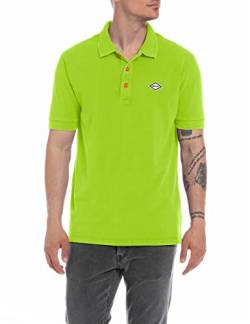 Replay Herren Poloshirt Kurzarm aus Baumwolle, Lime Green 732 (Grün), M von Replay