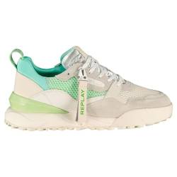 REPLAY Damen Field W Double Sneaker, 1868 White Mint, 37 EU von Replay